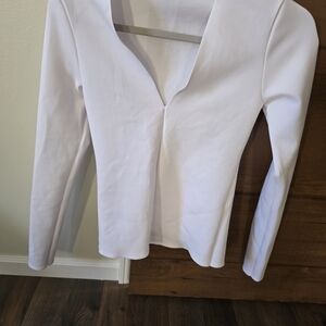 Abercrombie & Fitch White Long Sleeve Top